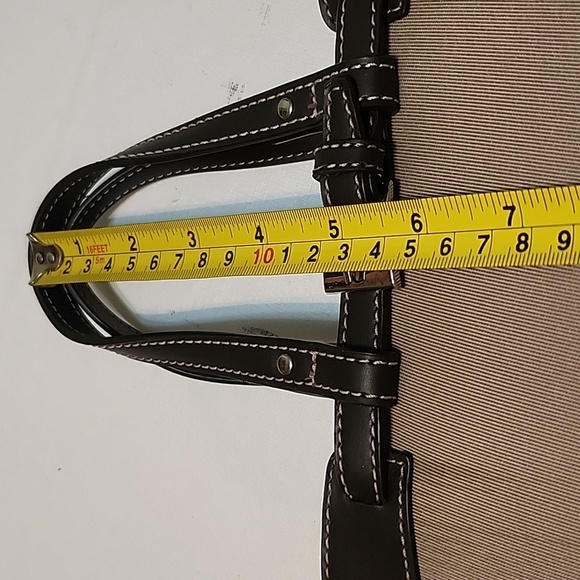 Vintage Etienne Aigner Tan and Black Nylon & Faux Leather Mini Tote - Picture 16 of 16